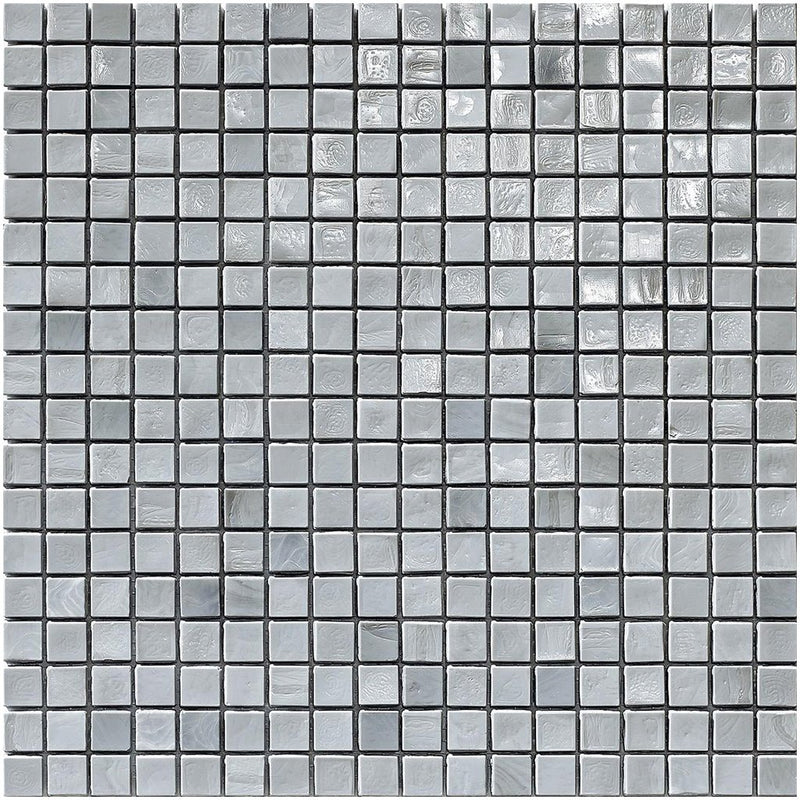 Titanium 1, 5/8" x 5/8" Glass Tile | Mosaic Tile by SICIS