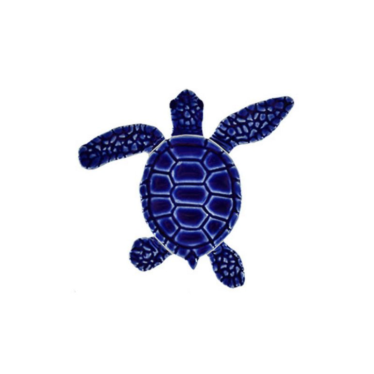 TLMBLUAB Loggerhead Turtle A Mini - 4" Blue Artistry in Mosaics