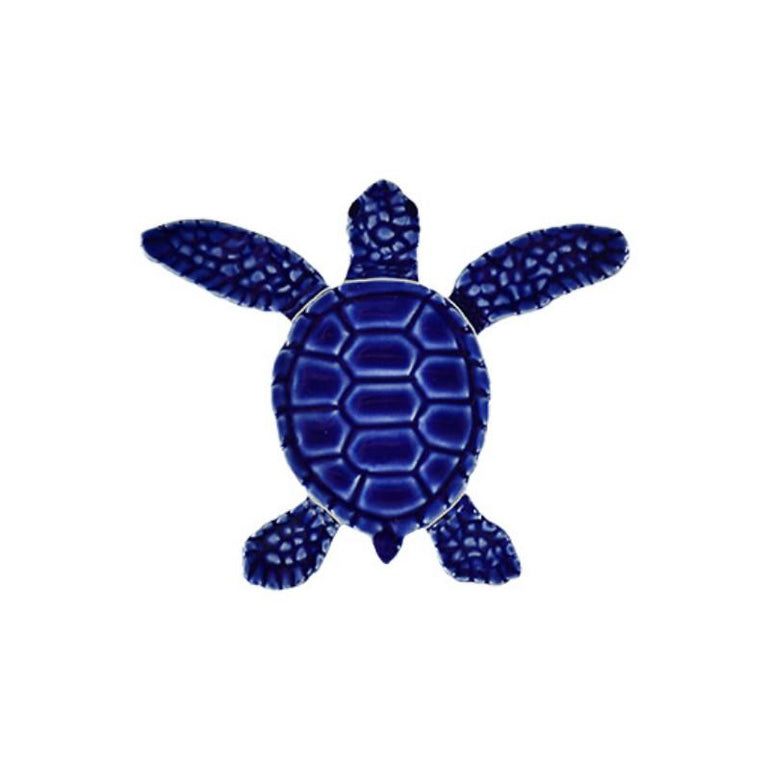 TLMBLUBB Loggerhead Turtle B Mini - 4" Blue Artistry in Mosaics