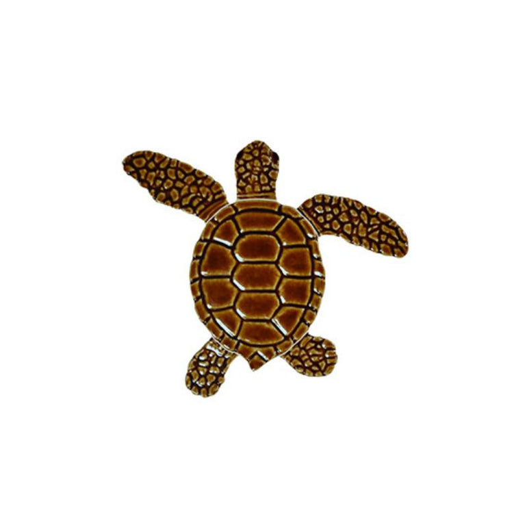 TLMBROCB Loggerhead Turtle C Mini - 4" Brown Artistry in Mosaics