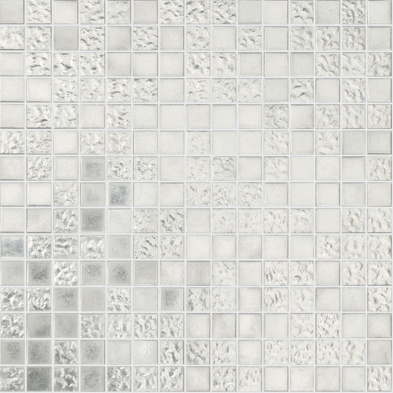 Treasure (24K White Gold) Mix, 3/4 x 3/4 Mosaic Tile | TREND Glass Mosaic Tile