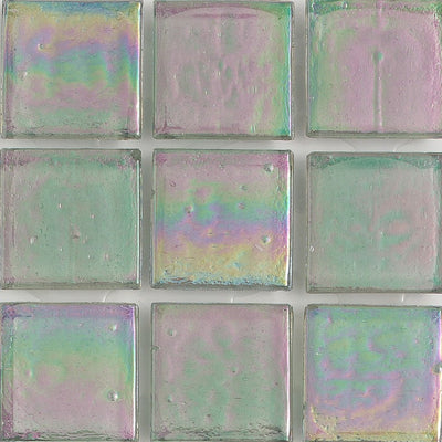 Tremolite Iridescent 1x1 Glass Tile | E11.267.02S | American Glass Mosaics