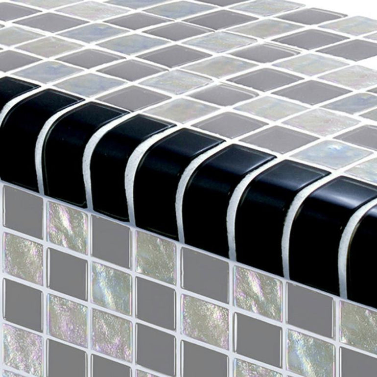 TRIM-GT82348K5 Trim Black, 1" x 2" Artistry in Mosaics