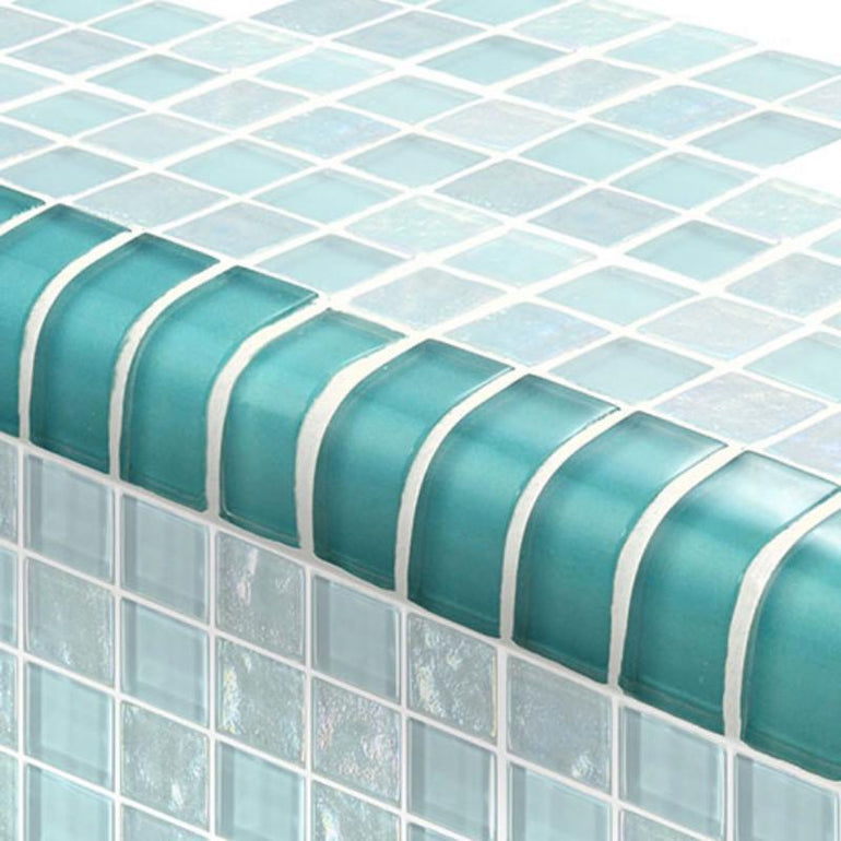 TRIM-GT82348T4 Trim Turquoise, 1" x 2" Artistry in Mosaics