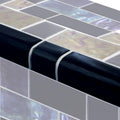 Black Mixed, Trim - Glass Tile