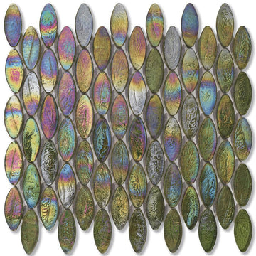 Tweed Domes, 2" x 7/8" Glass Tile | Mosaic Tile for Pools by SICIS