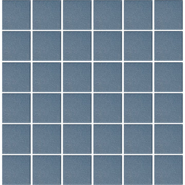 Blue, 2" x 2" Mosaic Tile | POWUNGLBLU2PT | Porcelain Pool Tile