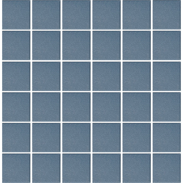 Blue, 2" x 2" Mosaic Tile | POWUNGLBLU2PT | Porcelain Pool Tile