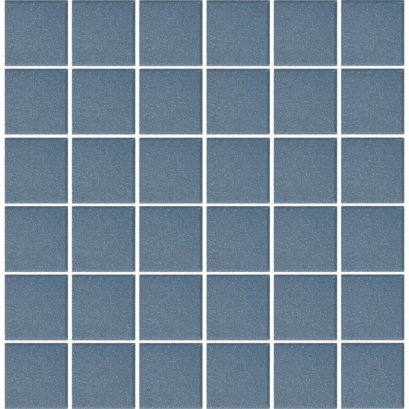 Blue, 2" x 2" Mosaic Tile | POWUNGLBLU2PT | Porcelain Pool Tile