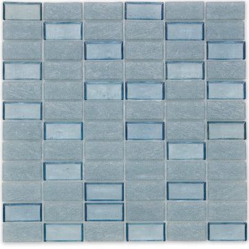 Superior Wave 1" X 2" Glass Tile by American Glass Mosaics