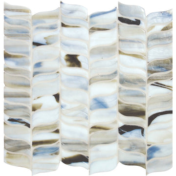 White Iris, 1.5" x 2" | SN2131 | Hirsch Mosaic Glass Tile